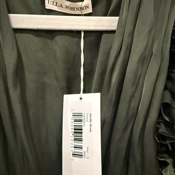 NWT Ulla Johnson Arbella Dress | Forest Green - Picture 6 of 6